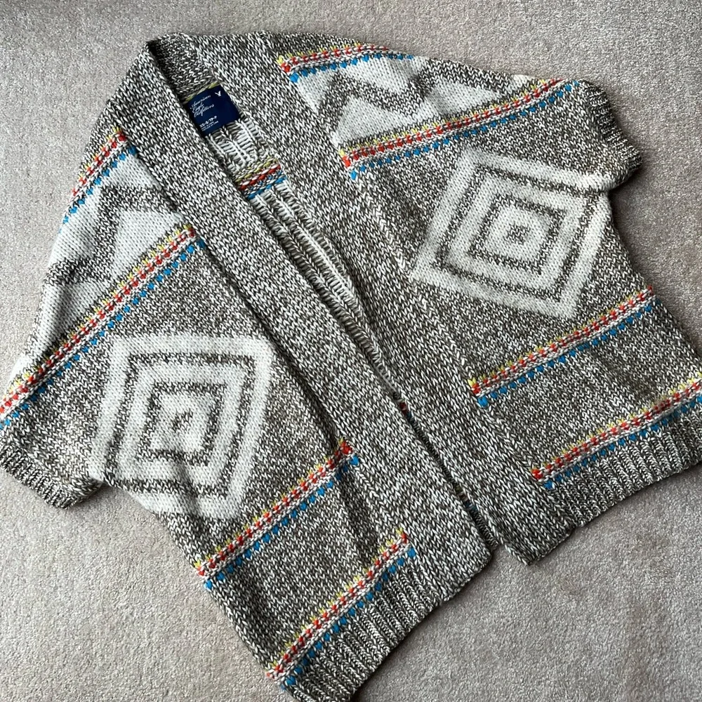 American Eagle Open Front Oversized Short Sleeved Cardigan Size XS/S Like New - Picture 1 of 6